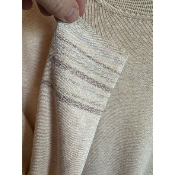 CHICOS Womens SWEATER Long Sleeve Light Cream Turtleneck Size‎ 2 (L/12) SOFT - Picture 3 of 8